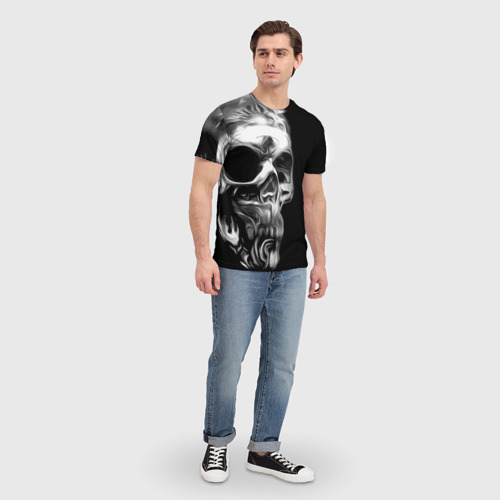 Мужская футболка 3D с принтом Vanguard skull 2022, вид сбоку #3