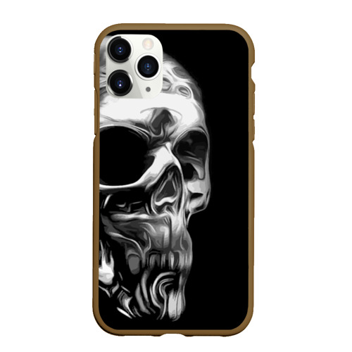 Чехол для iPhone 11 Pro Max матовый Vanguard skull 2022, цвет коричневый