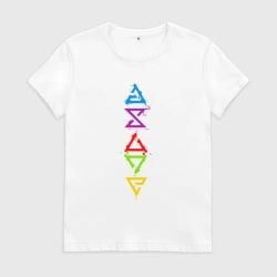 Женская футболка хлопок Ведьмак, символы the Witcher