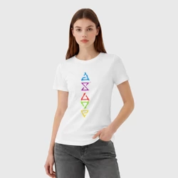 Женская футболка хлопок Ведьмак, символы the Witcher - фото 2