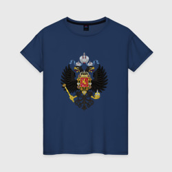 Женская футболка хлопок Черный орел Российской империи