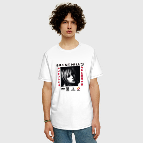 Мужская футболка хлопок Oversize Silent Hill Heather Cotone Version, цвет белый - фото 3