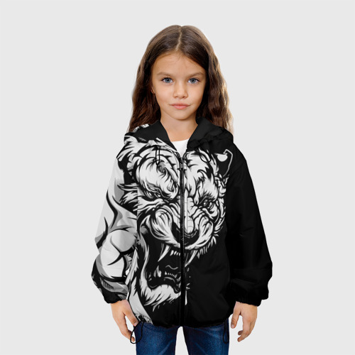 Детская куртка 3D Тигр: свирепый и кровожадный, цвет черный - фото 4