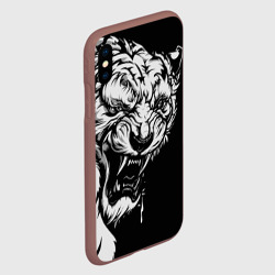 Чехол для iPhone XS Max матовый Тигр - свирепый и кровожадный - фото 2