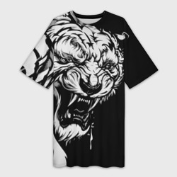 Платье-футболка 3D Тигр: свирепый и кровожадный