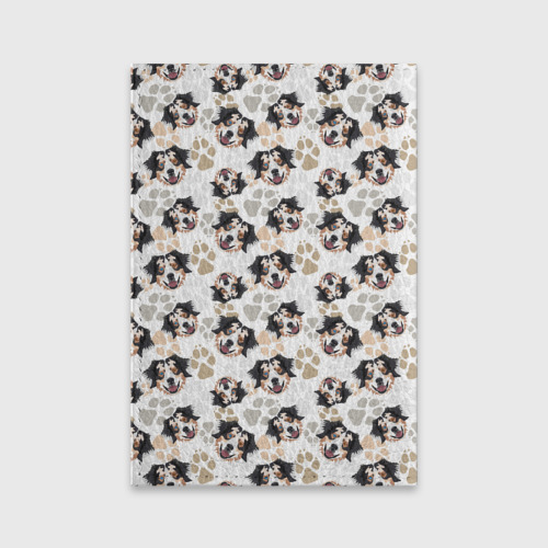 Обложка для паспорта матовая кожа Собака Австралийская Овчарка, цвет зеленый - фото 2