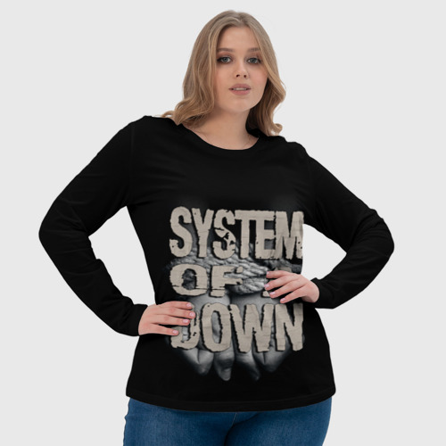 Женский лонгслив 3D System of a Down, цвет 3D печать - фото 6