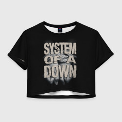 Женская футболка Crop-top 3D System of a Down