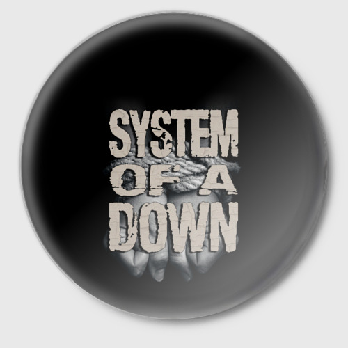 Значок с принтом System of a Down, вид спереди №1