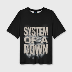 Женская футболка oversize 3D System of a Down