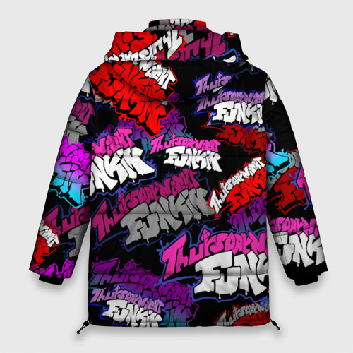 Женская зимняя куртка Oversize Friday Night Funkin FNF, цвет черный - фото 2