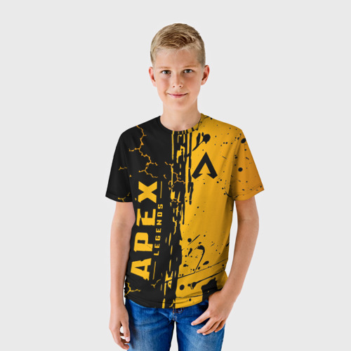 Детская футболка 3D с принтом АПЕКС ЛЕГЕНДС, фото на моделе #1