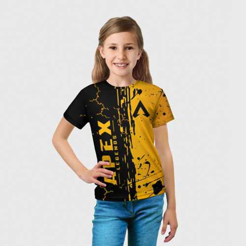 Детская футболка 3D с принтом АПЕКС ЛЕГЕНДС, вид сбоку #3