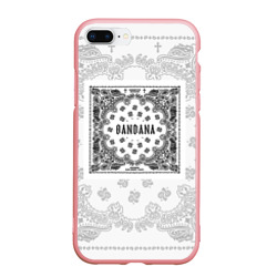 Чехол для iPhone 7Plus/8 Plus матовый Big Baby Tape x Kizaru bandana Бандана Кизару Тейп Белый