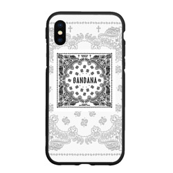 Чехол для iPhone XS Max матовый Big Baby Tape x Kizaru bandana Бандана Кизару Тейп Белый