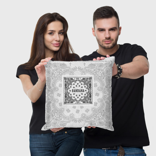 Подушка 3D Big Baby Tape x Kizaru bandana Бандана Кизару Тейп Белый - фото 3