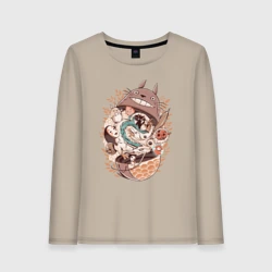 Женский лонгслив хлопок Тоторо - матрёшка