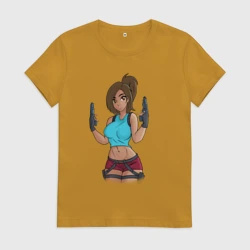 Женская футболка хлопок Lara Croft Tomb Raider