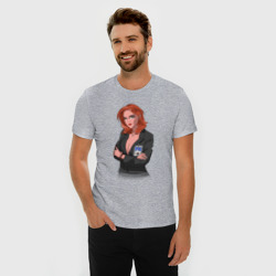 Мужская футболка хлопок Slim Dana Scully X-Files - фото 2