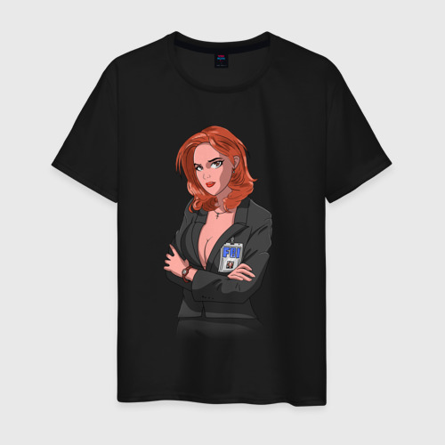 Мужская футболка хлопок Dana Scully X-Files, цвет черный