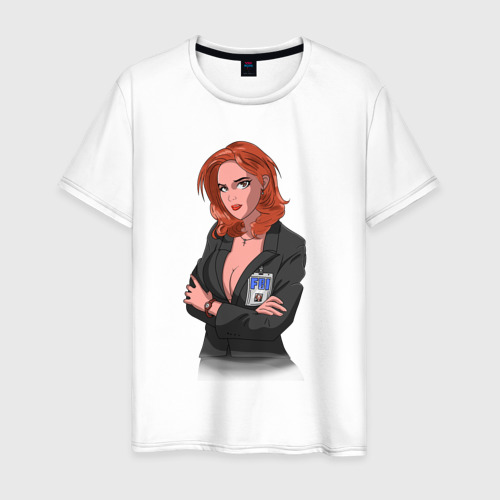 Мужская футболка хлопок Dana Scully X-Files, цвет белый