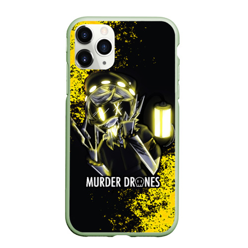 Чехол для iPhone 11 Pro матовый Дроны убийцы Murder Drones n, цвет салатовый