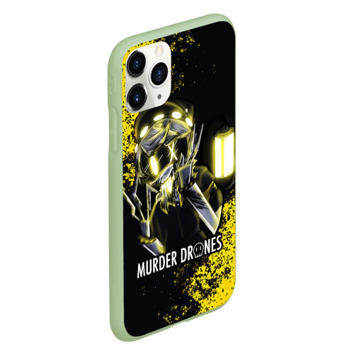 Чехол для iPhone 11 Pro матовый Дроны убийцы Murder Drones n, цвет салатовый - фото 3