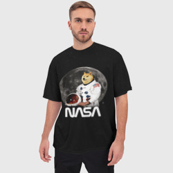 Мужская футболка oversize 3D Доги Космонавт Мем НАСА Doge - фото 2