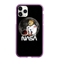 Чехол для iPhone 11 Pro Max матовый Доги Космонавт Мем НАСА Doge