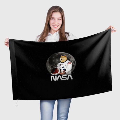 Флаг 3D Доги Космонавт Мем НАСА Doge