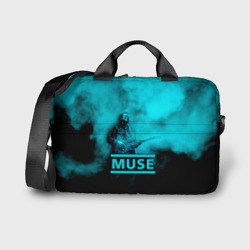 Сумка для ноутбука 3D Мэттью Беллами бирюзовый туман Muse