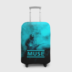 Чехол для чемодана 3D Мэттью Беллами бирюзовый туман Muse