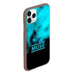 Чехол для iPhone 11 Pro Max матовый Мэттью Беллами бирюзовый туман Muse - фото 2