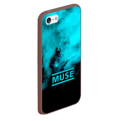 Чехол для iPhone 5/5S матовый Мэттью Беллами бирюзовый туман Muse - фото 2