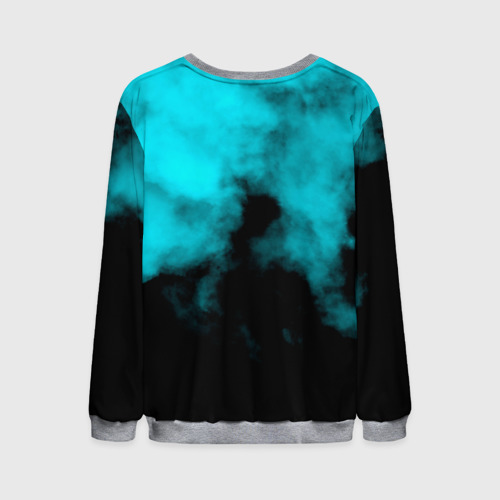 Мужской свитшот 3D Мэттью Беллами бирюзовый туман Muse, цвет меланж - фото 2
