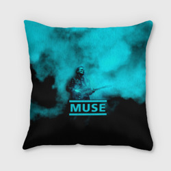 Подушка 3D Мэттью Беллами бирюзовый туман Muse