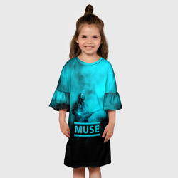 Детское платье 3D Мэттью Беллами бирюзовый туман Muse - фото 2