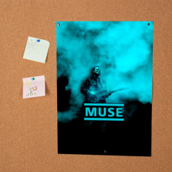 Постер Мэттью Беллами бирюзовый туман Muse - фото 2