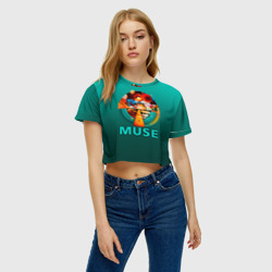Женская футболка Crop-top 3D The Resistance - Muse - фото 2