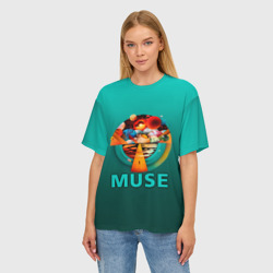 Женская футболка oversize 3D The Resistance - Muse - фото 2