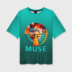 Женская футболка oversize 3D The Resistance - Muse