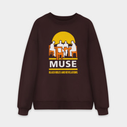 Мужской свитшот oversize без начеса хлопок Black Holes and Revelations - Muse