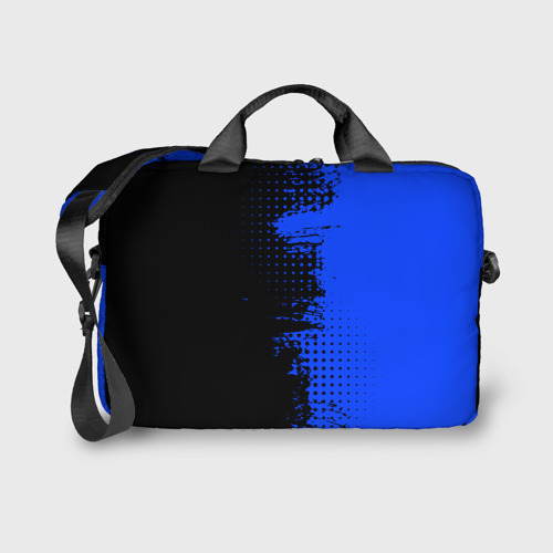 Сумка для ноутбука 3D Alpina | Blue and Black, цвет 3D печать - фото 2