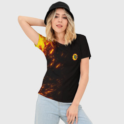 Женская футболка 3D Slim Serious Sam Fire Wave - фото 2
