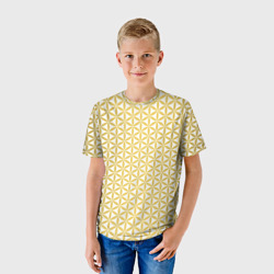 Детская футболка 3D Цветок Жизни золото - фото 2