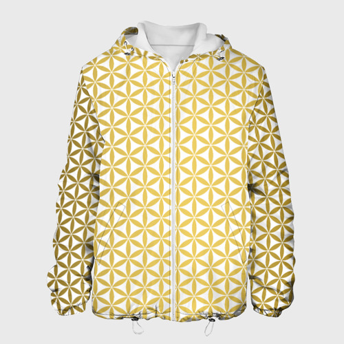 Мужская куртка 3D Цветок Жизни золото, цвет 3D печать