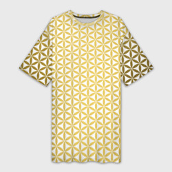 Платье-футболка 3D Цветок Жизни золото