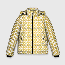 Зимняя куртка для мальчиков 3D Цветок Жизни золото