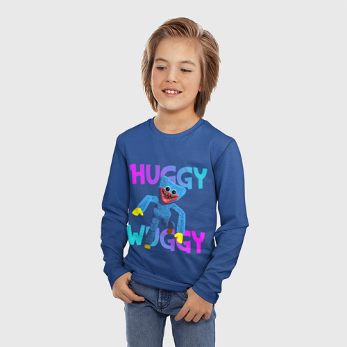 Детский лонгслив 3D Huggy Wuggy зубастый монстр, цвет 3D печать - фото 3