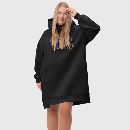 Платье-худи хлопок Scrubs pixels, цвет черный - фото 6